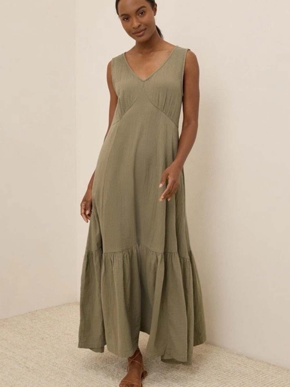 ISO Pact Beach to Brunch Green Maxi Dress - Small